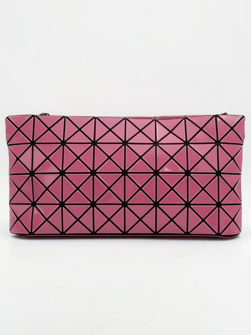 BAO BAO ISSEY MIYAKE Pink Geometric Chain Shoulder Clutch Bag - Picture 3 of 14
